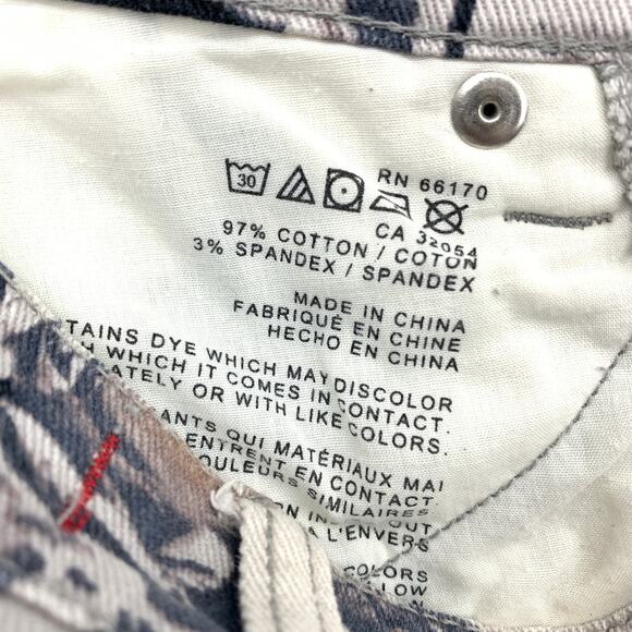 BDG High Rise Twig Ankle Jeans Womens Size 28 Muted Floral Watercolor Print - Picture 8 of 8